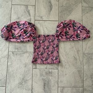 Wayf puff sleeve blouse size S